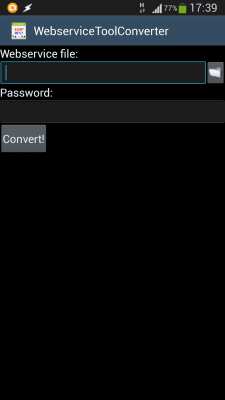 Screenshot of the application WebserviceTool Converter - #2