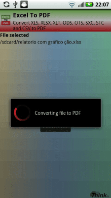 Screenshot of the application Excel to PDF - #3