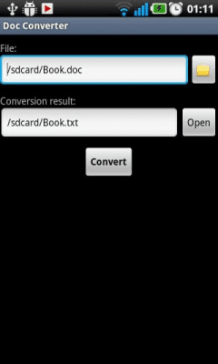 Screenshot of the application Doc Converter - #1