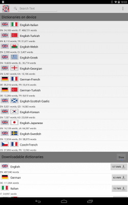 Screenshot of the application QuickDic Offline Dictionary - #5
