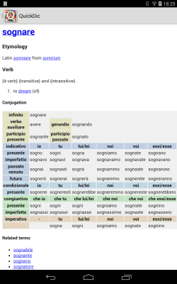 Screenshot of the application QuickDic Offline Dictionary - #7