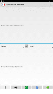 Screenshot of the application French translator - #1