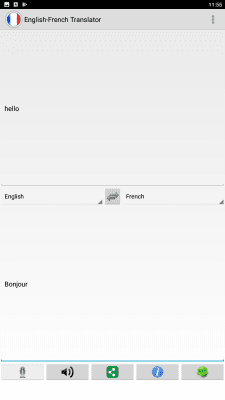 Screenshot of the application French translator - #2
