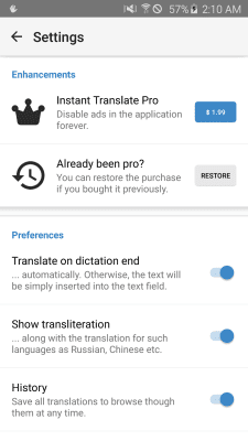 Screenshot of the application Instant Translate - translator - #3