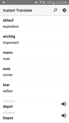 Screenshot of the application Instant Translate - translator - #5