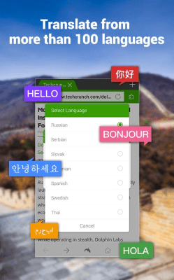 Screenshot of the application Dolphin Translate - #2
