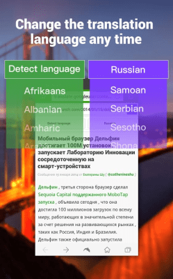 Screenshot of the application Dolphin Translate - #3