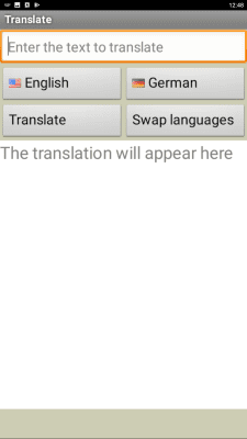 Screenshot of the application Translate - #1