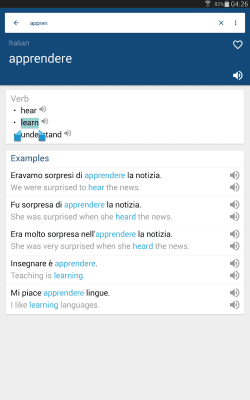 Screenshot of the application Italian English Dictionary - #6