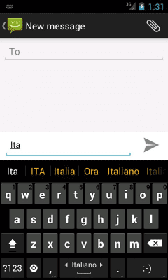 Screenshot of the application Italian dictionary for Hacker's Keyboard - #1