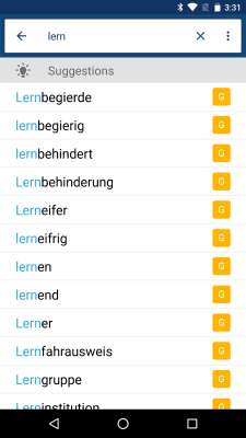 Screenshot of the application German English Dictionary & Translator - #1