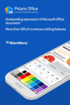 Screenshot of the application Polaris Office for BlackBerry - #2