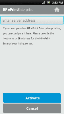 Screenshot of the application HP ePrint Enterprise (service) - #2