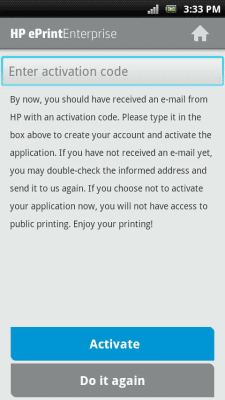 Screenshot of the application HP ePrint Enterprise (service) - #4