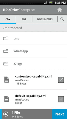 Screenshot of the application HP ePrint Enterprise (service) - #6