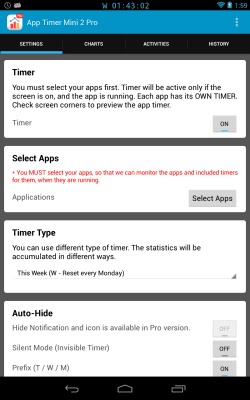 Screenshot of the application App Timer Mini 2 - #8