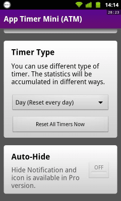 Screenshot of the application Mini application timer (ATM) - #2