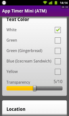 Screenshot of the application Mini application timer (ATM) - #3