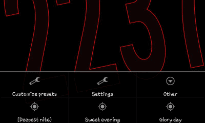 Screenshot of the application Big Night Clock - #4