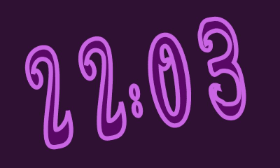 Screenshot of the application Big Night Clock - #5