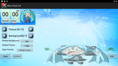 Screenshot of the application Miku Chibi Clock ( Vocaloid ) - #2