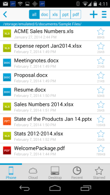 Screenshot of the application Docs To Go - Free Office Suite - #1