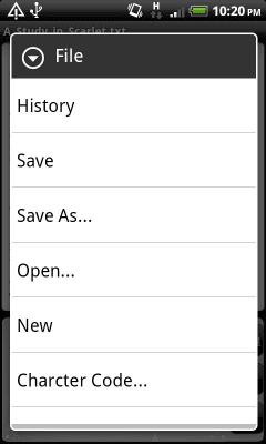 Screenshot of the application Jota Text Editor - #3