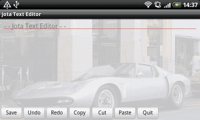 Screenshot of the application Jota Text Editor - #6