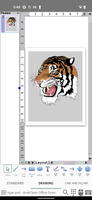 Screenshot of the application AndrOpen Office - #4