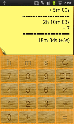 Screenshot of the application Time Calculator - #1