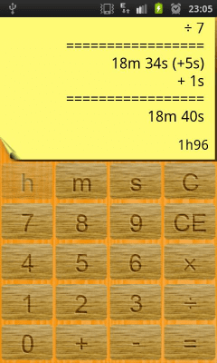 Screenshot of the application Time Calculator - #2
