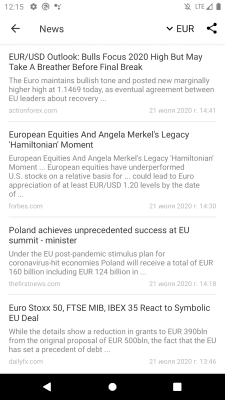 Screenshot of the application Easy currency converter - #3