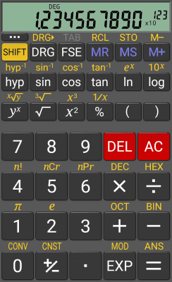 Screenshot of the application RealCalc Scientific Calculator - #1