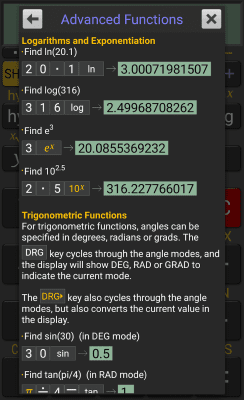 Screenshot of the application RealCalc Scientific Calculator - #5