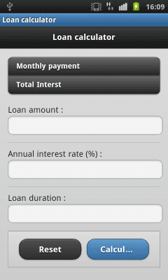 Screenshot of the application Loan calculator - #2
