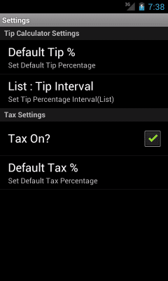 Screenshot of the application Tip Calculator Classic - #7