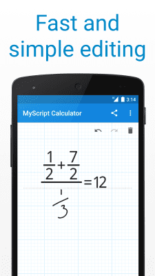 Screenshot of the application MyScript Calculator - #2