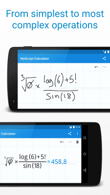 Screenshot of the application MyScript Calculator - #4
