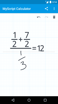 Screenshot of the application MyScript Calculator - #5