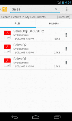 Screenshot of the application SAP Mobile Documents - #3