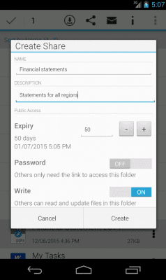 Screenshot of the application SAP Mobile Documents - #4