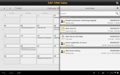 Screenshot of the application SAP CRM Sales - #2