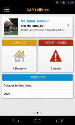 Screenshot of the application SAP Utilities Customer Engage - #5