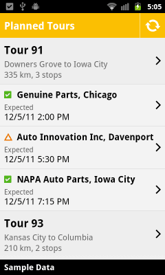 Screenshot of the application SAP TM Notifier - #4