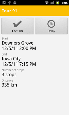 Screenshot of the application SAP TM Notifier - #5