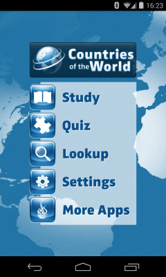 Screenshot of the application Socratica Countries of the World - #1