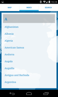 Screenshot of the application Socratica Countries of the World - #7