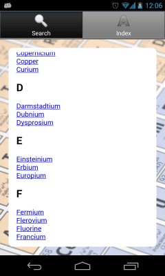 Screenshot of the application Socratica Mendeleev Table - #5