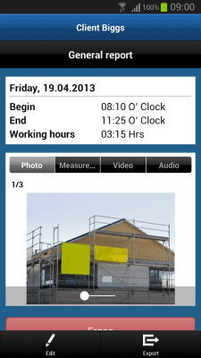 Screenshot of the application Bosch Construction Documentation - #4
