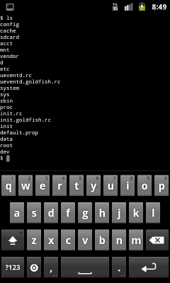 Screenshot of the application Terminal Emulator for Android - #1